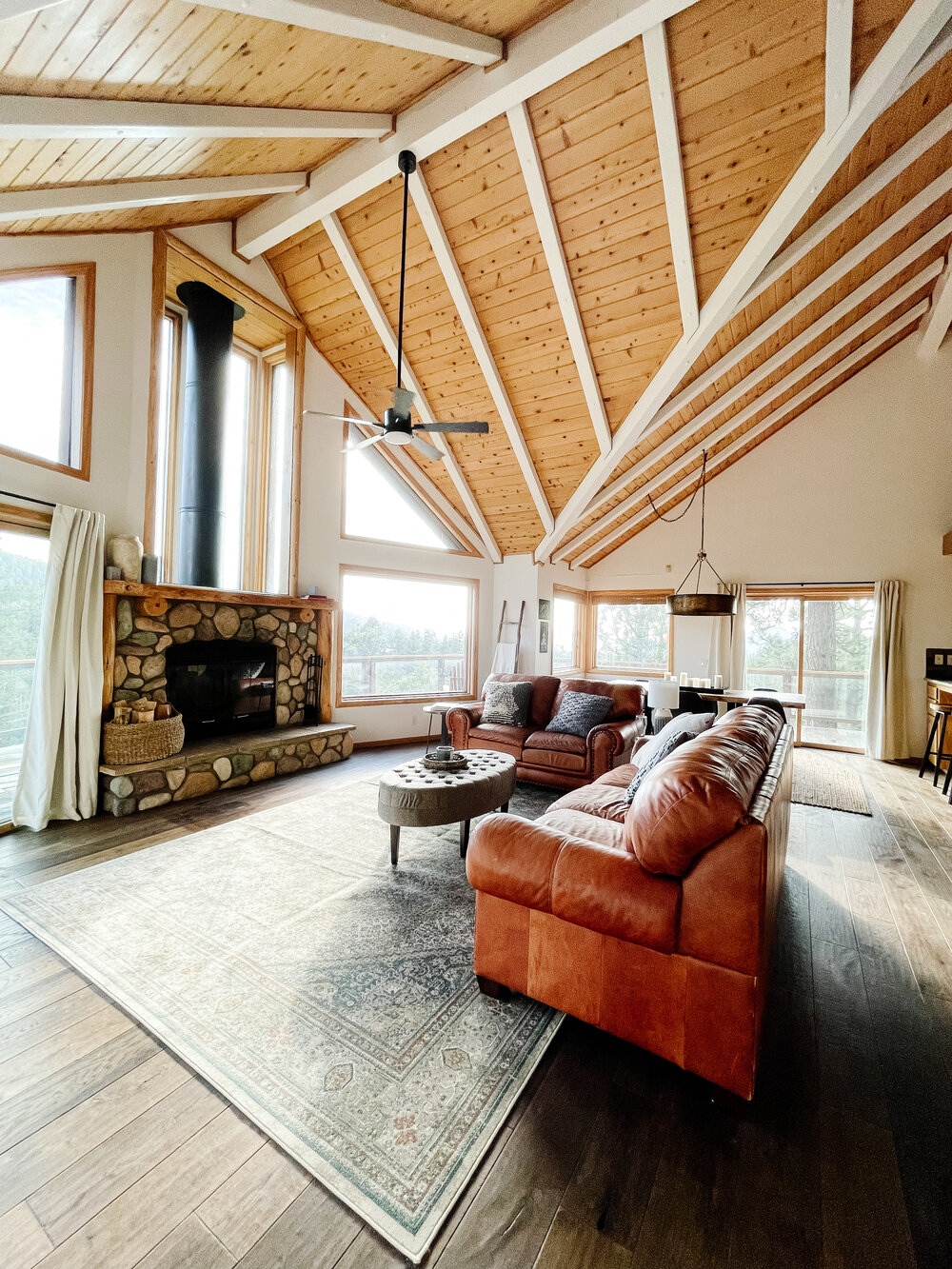 Endless View Lodge Living Room, Big Bear CA