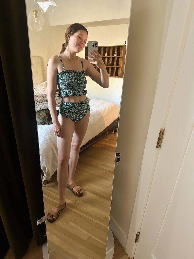 High Waisted Bandeau Amazon Bikini
